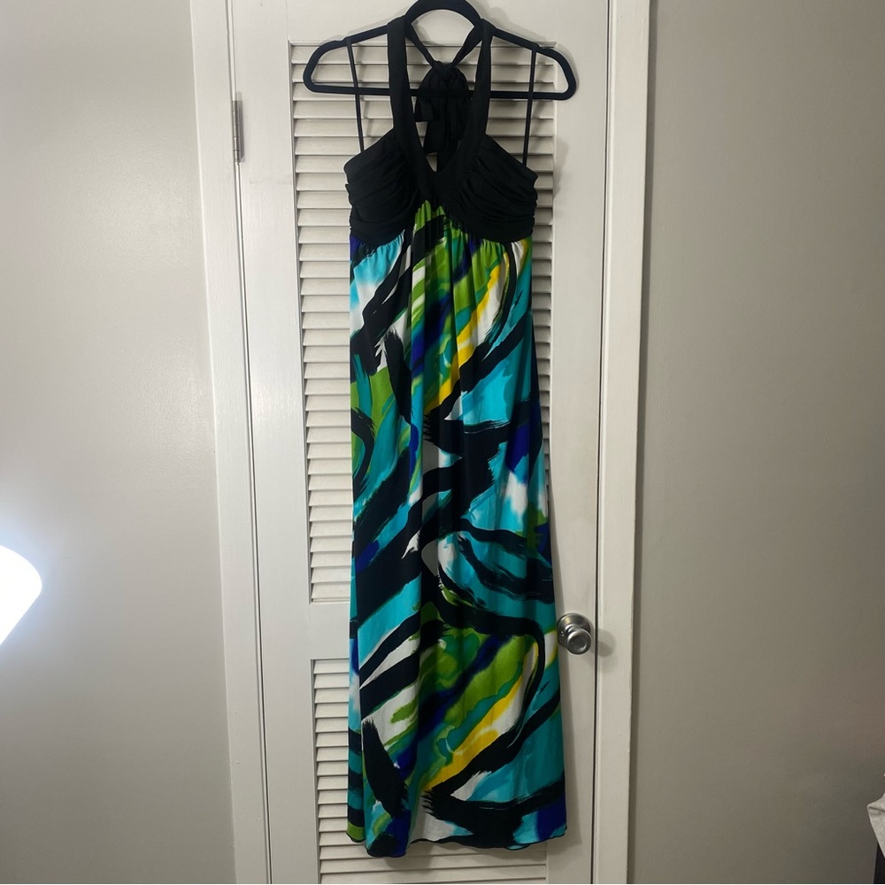 WOMENS L SUMMER HALTER DRESS